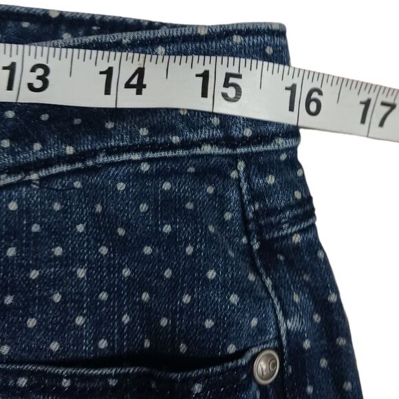 Lauren Conrad Ankle Jeans Womens 10 Medium Wash Denim White Polka Dots - Picture 6 of 7